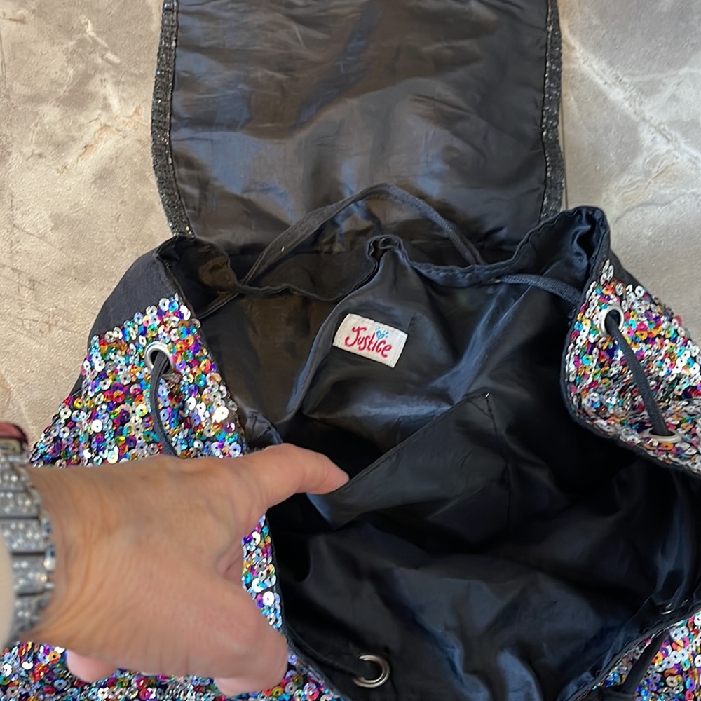 Sequins Multicolored Sparkly Backpack From Justic… - image 8
